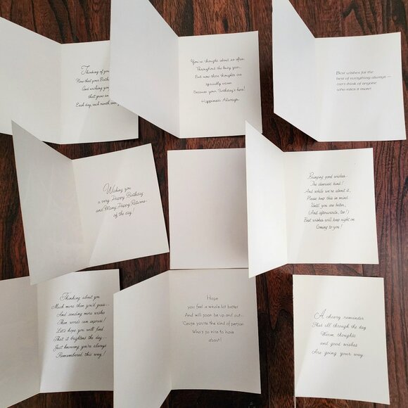 Vintage Retro Floral Sewing Fishing Assorted Greeting Cards x 8 w Envelopes - Picture 2 of 5